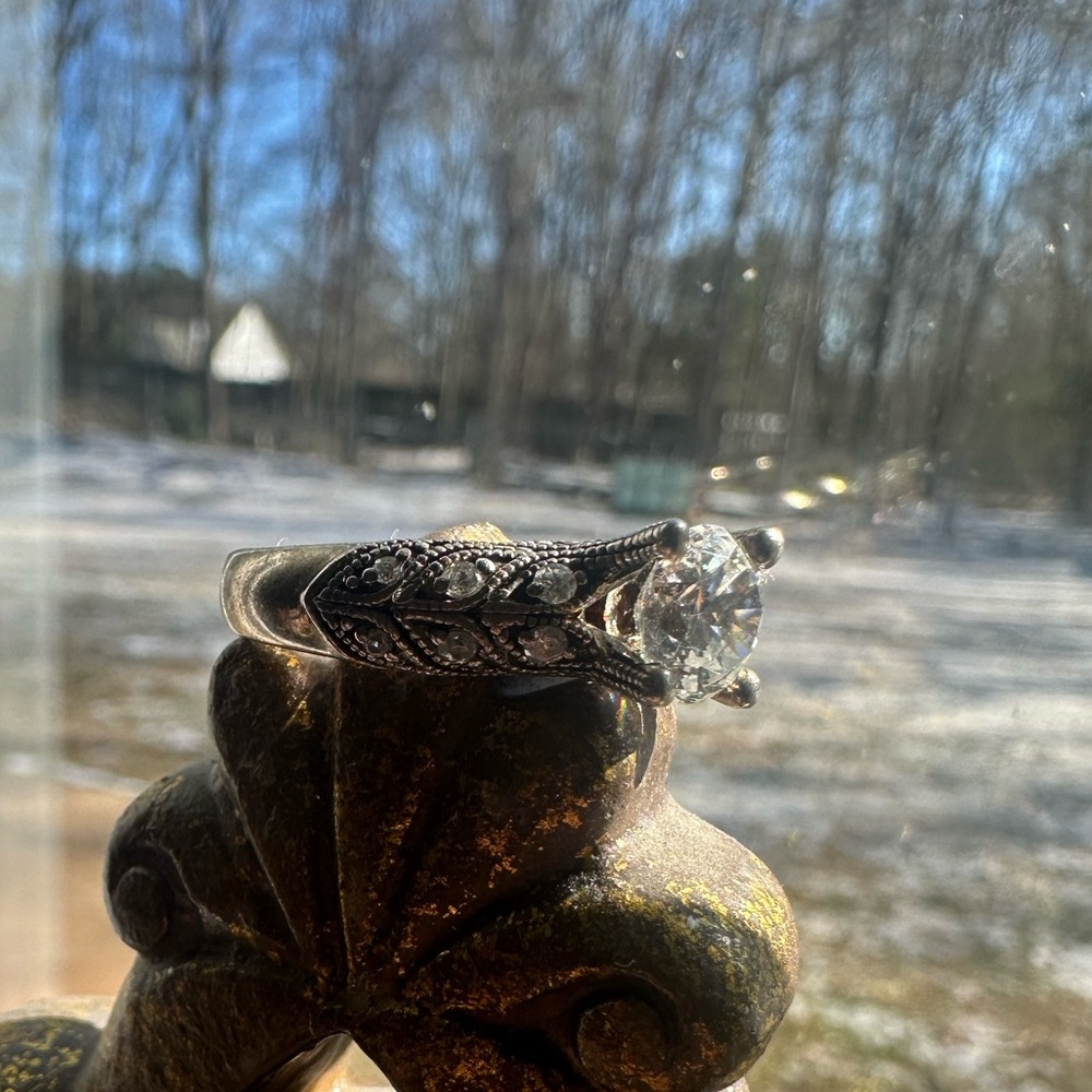 Silver Elegant Engagement Ring - image 3